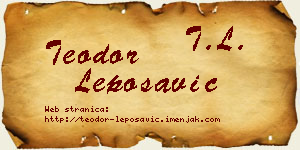 Teodor Leposavić vizit kartica